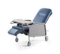 VEVOR Sillón Reclinable Médico de 3 Posiciones, con 4 Ruedas, Asiento Acolchado Suave y Bandeja Desmontable, para Hospitales, Residencias de Ancianos y Atención Geriátrica, 1070 x 660 x 1200 mm