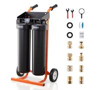 VEVOR Sistema de Agua Desionizada con Resina DI de 2 x 4 L, Sistema de Lavado de Coche con Medidor de TDS, Filtro Desionizador de Agua Portátil y sin Contacto, Tipo de Carrito, para Autos, Ventanas