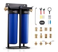 VEVOR Sistema de Agua Desionizada con Resina DI de 2 x 4L, Sistema de Lavado de Coche con Medidor de TDS, Válvula de Derivación, Tipo de Soporte, Desionizador de Agua para Lavado de Autos, Ventanas