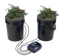 VEVOR Sistema de cultivo hidropónico DWC Goteo de agua profunda 2 cubos