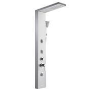 VEVOR Sistema de Ducha con Panel Tipo Torre y Cabezal Tipo Cascada, Acero Inoxidable, Grifo 5 Funciones, Sistema de Masaje de Lluvia de Montaje en Pared con 3 Chorros, Ducha Mano y Caño Bañera