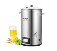 VEVOR Sistema de Elaboración de Cerveza, Olla de Preparación de 35 L, Cervecería Casera Todo en Uno, Suministros de Elaboración de Cerveza de Acero Inoxidable con Panel, 415 x 370 x 660 mm