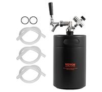 VEVOR Sistema de grifo para jarra de cerveza, mini barril de 170 onzas, 5 litros, jarra de cerveza presurizada de acero inoxidable 304, jarra de barril con pantalla de presión, grifo regulador de CO2,