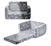VEVOR Sofá Infantil 2 en 1 con Estampado que Brilla en la Oscuridad Talla M Gris