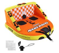 VEVOR Sofá Inflable con Tubo Remolcable Asientos de Cubierta y Respaldo Carga de 154kg 1-2 Pasajeros Tubos Remolcables para Deporte Acuático con parachoques para Barcos Cubierta Completa de Nailon