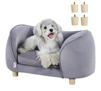 VEVOR Sofá para Mascotas, Sofá para Perros y Gatos de 685 x 380 x 380 mm, Gris