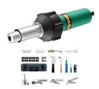 VEVOR Soldador de Aire Caliente para Plástico 1600 W, Kit de Soldadura para Techos de Plástico con 14 Accesorios: Caja de Herramientas, Boquilla, Rodillo, Cuchillas para PP/PE/PVC, 330 x 95 x 56 mm