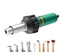 VEVOR Soldador de Aire Caliente para Plástico, 1600 W, Kit de Soldadura para Techos de Plástico con 9 Accesorios: 4 Boquillas y 4 Rodillos de Costura para Láminas de PP/PE/PVC, 330 x 95 x 56 mm
