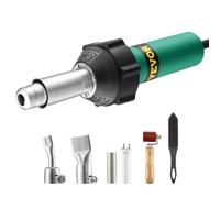 VEVOR Soldador de Aire Caliente Rápido para Plástico, 1600 W, Kit de 5 Piezas para Soldar Plástico y 2 Boquillas Planas, 1 Rodillo de Costura, Cepillo para Láminas de PP/PE/PVC, 330 x 95 x 56 mm
