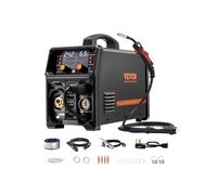 VEVOR Soldador Pro MIG 250 A, Máquina de Soldadura Sinérgica 5 en 1 MIG a Gas/MIG con Núcleo Fundente/STick/Lift TIG/MIG PLUSE con Tecnología de Inversor IGBT y Pantalla LCD, 430 x 180 x 320 mm
