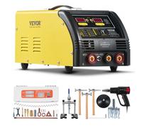 VEVOR Soldadora de Pernos Dual Pro Soldadora Profesional 5 kW con Soldadura Automática y Manual 10 Modos Máquina de Reparación de Abolladuras con Soldadura por Puntos para Paneles de Acero Aluminio