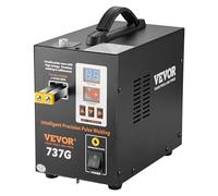 VEVOR Soldadora de puntos con batería, 737 G, soldadora de puntos de pulso portátil, con batería de alto rendimiento, con 2 modos de soldadura e iluminación LED para níquel puro de 0,12 mm, batería