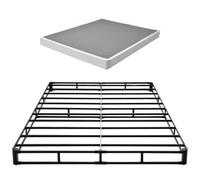 VEVOR Somier de 201 x 151,5 x 13 cm, Estructura de Metal Resistente, Base de Cama Capacidad Máxima de 1587,57 kg con Tela Lavable, 4 Esquinas Redondeados, para Hogar, Hoteles, Casas de Huéspedes
