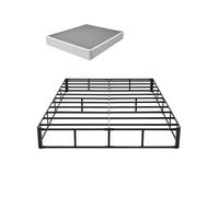 VEVOR Somier Tamaño Queen con Tela Lavable, Estructura de Cama Tamaño Queen Estructura de Metal Resistente 2010 x 1515 x 230 mm, Base de Colchón de Capacidad Máxima de 1587,57 kg Fácil Instalar