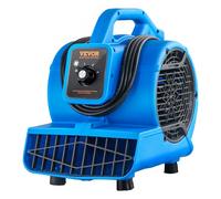 VEVOR Soplador de Suelo 1360 RPM Ventilador de Secado por Enfriamiento 17 m³/min Secador de Alfombras Portátil 4 Ángulos de Soplado Temporizador 3 Velocidades para Limpieza, Hogar, Comercial