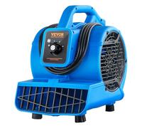 VEVOR Soplador de Suelo 1360 RPM Ventilador de Secado por Enfriamiento 17 m³/min Secador de Alfombras Portátil 4 Ángulos de Soplado Temporizador 3 Velocidades para Limpieza, Hogar, Comercial