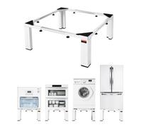 VEVOR Soporte Ajustable para Lavadora Alto de 300 mm, Base de Lavadora de Acero Resistente, Capacidad de Carga de 544 kg, Pedestal Universal para Secadora, Patas Antideslizantes, 1 Pieza, Blanco