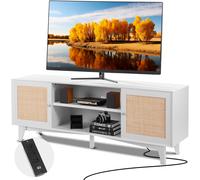 VEVOR Soporte Blanco de TV de Ratán de 1677 x 397 x 636 mm con Puerta de Ratán
