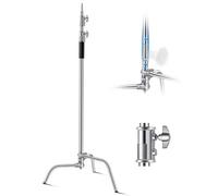VEVOR Soporte C de Acero Inoxidable Altura Máxima de 330 cm para Luz Fotográfica