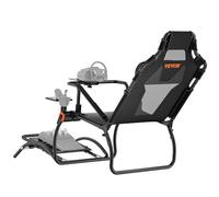 VEVOR Soporte Compacto para Volante de Carreras Cabina de Simulador de Conducción Plegable Soporte para Volante Ángulo de Pedal Ajustable para Logitech G923/G920/G29, Thrustmaster T248P, Fanatec, Hori