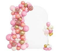 VEVOR Soporte de Arco Dorado para Telón de Fondo, 2,2 x 1,2 m, Estructura Estable, Semicircular, con Funda, para Decoración de Bodas, Fiestas de Cumpleaños, Celebraciones Navideñas y Ceremonias