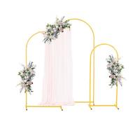 VEVOR Soporte de Arco para Fondo de 1,8/1,5/1,2 m, Estructura Estable, Soporte de Arco de Metal Dorado para Decoración de Bodas, Fiestas de Cumpleaños, Graduaciones, Celebraciones y Ceremonias