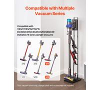 VEVOR Soporte de Aspiradora 1270 mm Compatible con Dyson V6 V7 V8 V10 V11 V15 Soporte Estable para Aspiradora con Ruedas para Aspiradoras Verticales Dyson DC30 DC31 DC34 DC35 DC58 DC59 DC62 D74