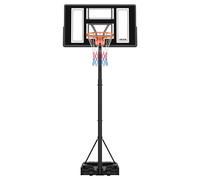 VEVOR Soporte de Baloncesto Portátil, Aro de Baloncesto Ajustable en Altura 1,35 a 3,05 m, con Red de Nailon y Ruedas, para Patio o Piscina, para Diversión al Aire Libre, 1100 x 1720 x 3600 mm
