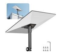 VEVOR Soporte de Escalera para Autocaravana Starlink, Ángulo Ajustable de 360°, Kit de Tubería Estándar Gen 3, Adaptador de Escalera Starlink Extra corto de Acero Compatible con Gen3 y V3, Negro