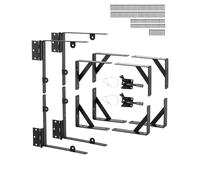 VEVOR Soporte de Esquina para Puerta de Hierro Escuadra para Marco de Puerta Anti Hundimiento para Puertas de Cobertizo, Puertas de Corral, Puertas de Entrada, Ventanas de Madera, Negro 2 Juegos