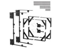 VEVOR Soporte de Esquina para Puerta de Hierro Escuadra para Marco de Puerta Anti Hundimiento para Puertas de Cobertizo, Puertas de Corral, Puertas de Entrada, Ventanas de Madera, Negro 2 Juegos