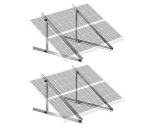 VEVOR Soporte de Panel Solar 114 cm 100-400 W Montaje de Panel Solar Inclinación Ajustable de 0 a 90° Aluminio Ligero con Patas Plegables para RV, Techo, Barcos, Sistema Fuera de la Red 2 Piezas