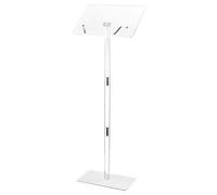 VEVOR Soporte de Podio de Acrílico Altura de 104,5 cm Atril de Pie con Superficie de Lectura 40 x 31 cm, Clips para Libros, Ángulo Ajustable para Aulas, Bodas, Conferencias, Discursos, Conciertos