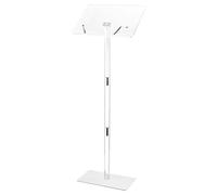 VEVOR Soporte de Podio de Acrílico Altura de 104,5 cm Atril de Pie con Superficie de Lectura 40 x 31 cm, Clips para Libros, Ángulo Ajustable para Aulas, Bodas, Conferencias, Discursos, Conciertos
