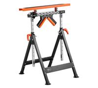 VEVOR Soporte de rodillos 4 en 1 de 200 kg, soporte de rodillo ajustable de 84-127 cm, soporte de trabajo con guía de dientes y rueda multidireccional pulida, para salida de sierra de mesa, soporte de