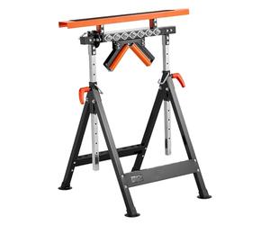 VEVOR Soporte de rodillos 4 en 1 de 200 kg, soporte de rodillo ajustable de 84-127 cm, soporte de trabajo con guía de dientes y rueda multidireccional pulida, para salida de sierra de mesa, soporte de
