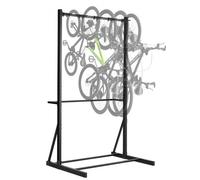 VEVOR Soporte de Suelo para hasta 5 Bicicletas Aparcabicicletas Carga de 136 kg Estacionamiento para Bicicletas de Acero al Carbono para Hogar, Patio, Garaje, Aparcamiento, Interior, Exterior