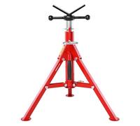 VEVOR Soporte de Tubos con Cabeza en V 0,32-30,48 cm Soporte de Tubos Regulable en Altura 61-107 cm Carga 1134kg Soporte de Tubos Estructura de Acero al Carbono Pies Plegables para Apoyar las Tuberías