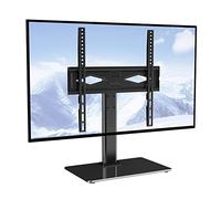 VEVOR Soporte de TV con Pie para Televisores de 32" a 55" Soporte de TV para Mesa Giratorio ± 40° Altura Ajustable 61,5-67 cm Soporte de TV Universal Carga 41 kg Max VESA 400x400 mm Casa Oficina Clase