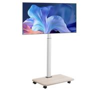 VEVOR Soporte de TV con Ruedas para Televisores de 812,8-1778 mm de hasta 45 kg, Rotación de 25° a la Izquierda y a la Derecha, Soporte de TV con Altura Ajustable y Estante para Sala de Estar