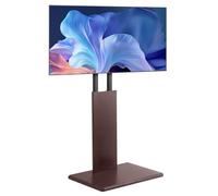 VEVOR Soporte de TV de Escritorio para Televisores de 812,8-1778 mm de hasta 45 kg, Rotación de 15° a la Izquierda y a la Derecha, Soporte de TV con Altura Ajustable y Estante para Sala de Estar