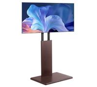 VEVOR Soporte de TV de Escritorio para Televisores de 812,8-1778 mm de hasta 45 kg, Rotación de 15° a la Izquierda y a la Derecha, Soporte de TV con Altura Ajustable y Estante para Sala de Estar