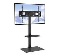VEVOR Soporte de TV Soporte de Suelo Portátil Giratorio para Televisores de 81,3-165 cm con Altura Ajustable de 1175-1296 mm Capacidad de Carga de 40 kg, para Sala de Estar, Hogar, Oficina, Aula