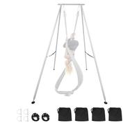 VEVOR Soporte de Yoga con Estructura Triangular, Capacidad de Carga Máxima de 250 kg, Cuerda Aérea y Base Antideslizante, Multifuncional, 2560 x 1930 x 2910 mm, para Aficionados y Profesionales