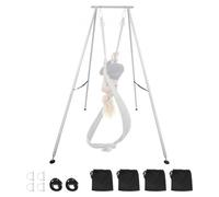 VEVOR Soporte de Yoga con Estructura Triangular, Capacidad de Carga Máxima de 250 kg, Cuerda Aérea y Base Antideslizante, Multifuncional, 2560 x 1930 x 2910 mm, para Aficionados y Profesionales