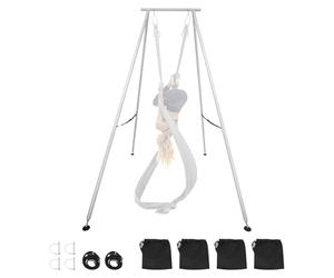 VEVOR Soporte de Yoga con Estructura Triangular, Capacidad de Carga Máxima de 250 kg, Cuerda Aérea y Base Antideslizante, Multifuncional, 2560 x 1930 x 2910 mm, para Aficionados y Profesionales