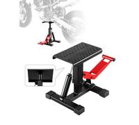 VEVOR Soporte Elevador para Motocross, con Gato Hidráulico y Capacidad 547 kg, con Altura Ajustable 25 a 47 cm para Reparación, Mantenimiento y Accesorios de Motocross, 300 x 315 x (250-465) mm