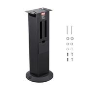 VEVOR Soporte para Amoladora de Banco, Pedestal de Suelo Resistente, con Placa de Montaje de 28 x 17 cm, Compartimentos para Muelas Abrasivas y Base de Hierro Fundido, 345 x 345 x 835 mm, Negro