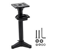 VEVOR Soporte para Amoladora de Banco, Pedestal de Suelo Resistente con Tornillo de Banco y Placa de Montaje 27 x 27 cm, Ranuras de Montaje Precortadas y Depósito de Agua, 370 x 370 x 840 mm