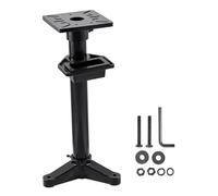 VEVOR Soporte para Amoladora de Banco, Pedestal de Suelo Resistente con Tornillo de Banco y Placa de Montaje 27 x 27 cm, Ranuras de Montaje Precortadas y Depósito de Agua, 370 x 370 x 840 mm